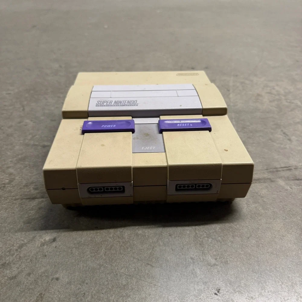 Nintendo Super NES SNES Console SNS-001 Gray Purple Vintage Video Game System